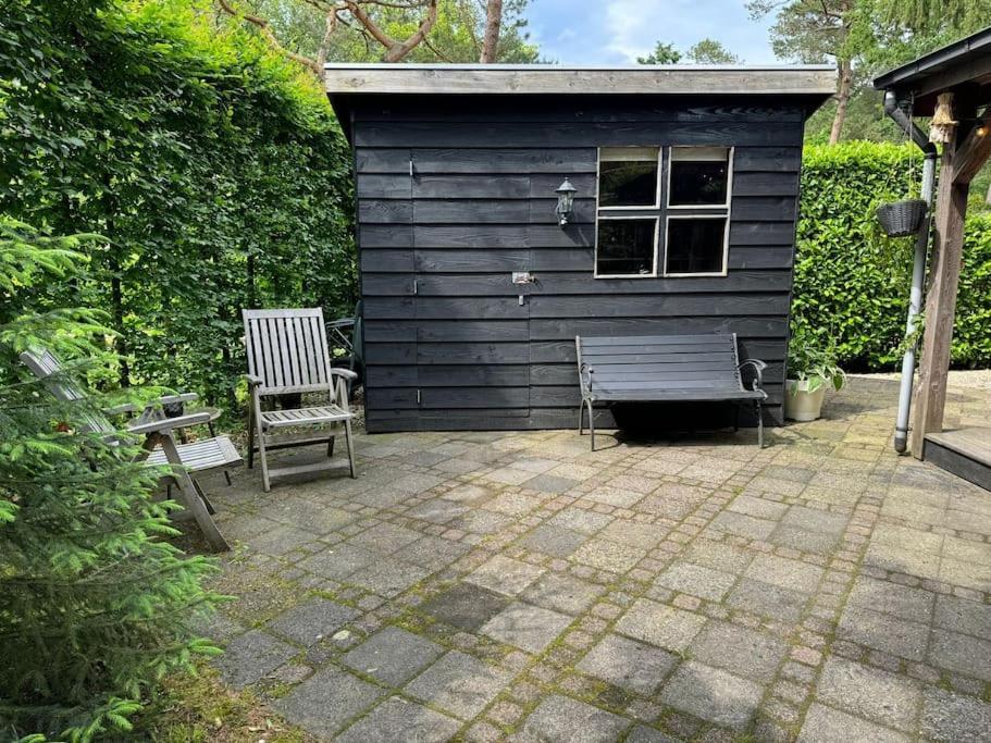 Sfeervol Chalet De Dassenburcht Emst Luaran gambar